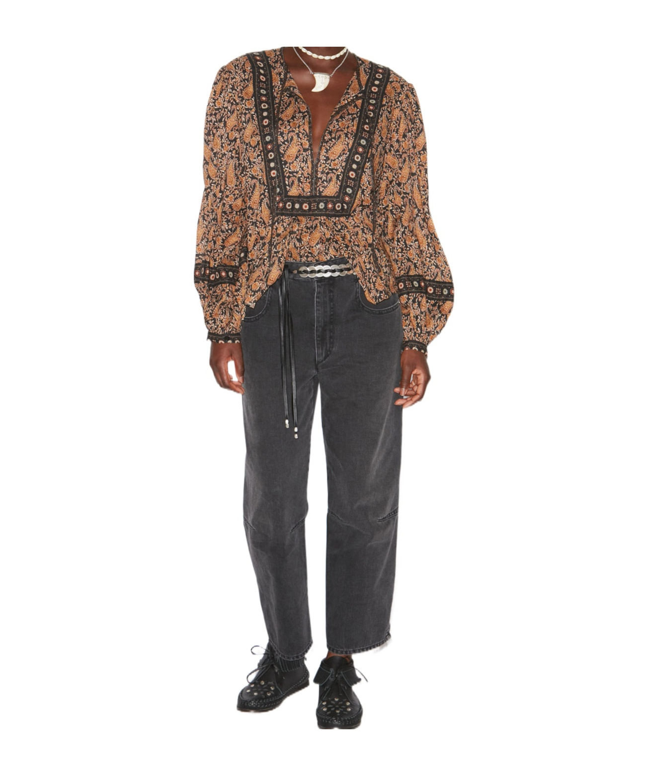 Isabel Marant Étoile Pattern Brown Blouse In Brown
