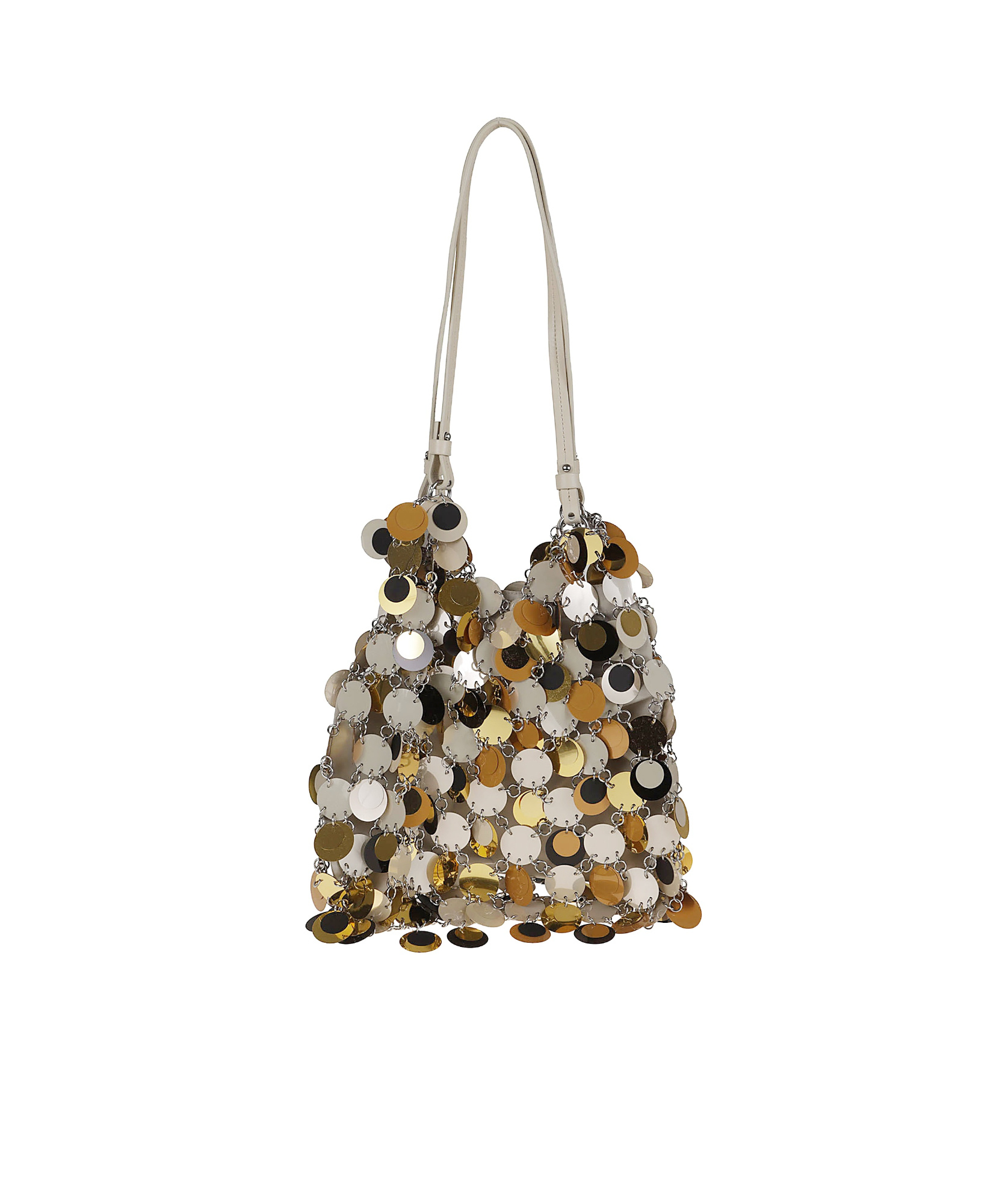 Rabanne Sequinned Shoulder Bag In Nude