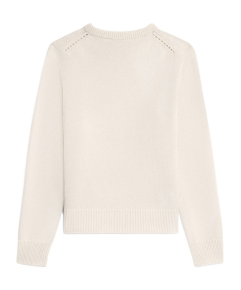 Shop Celine Crew Neck Sweater In Heritage Cashmere In Nude