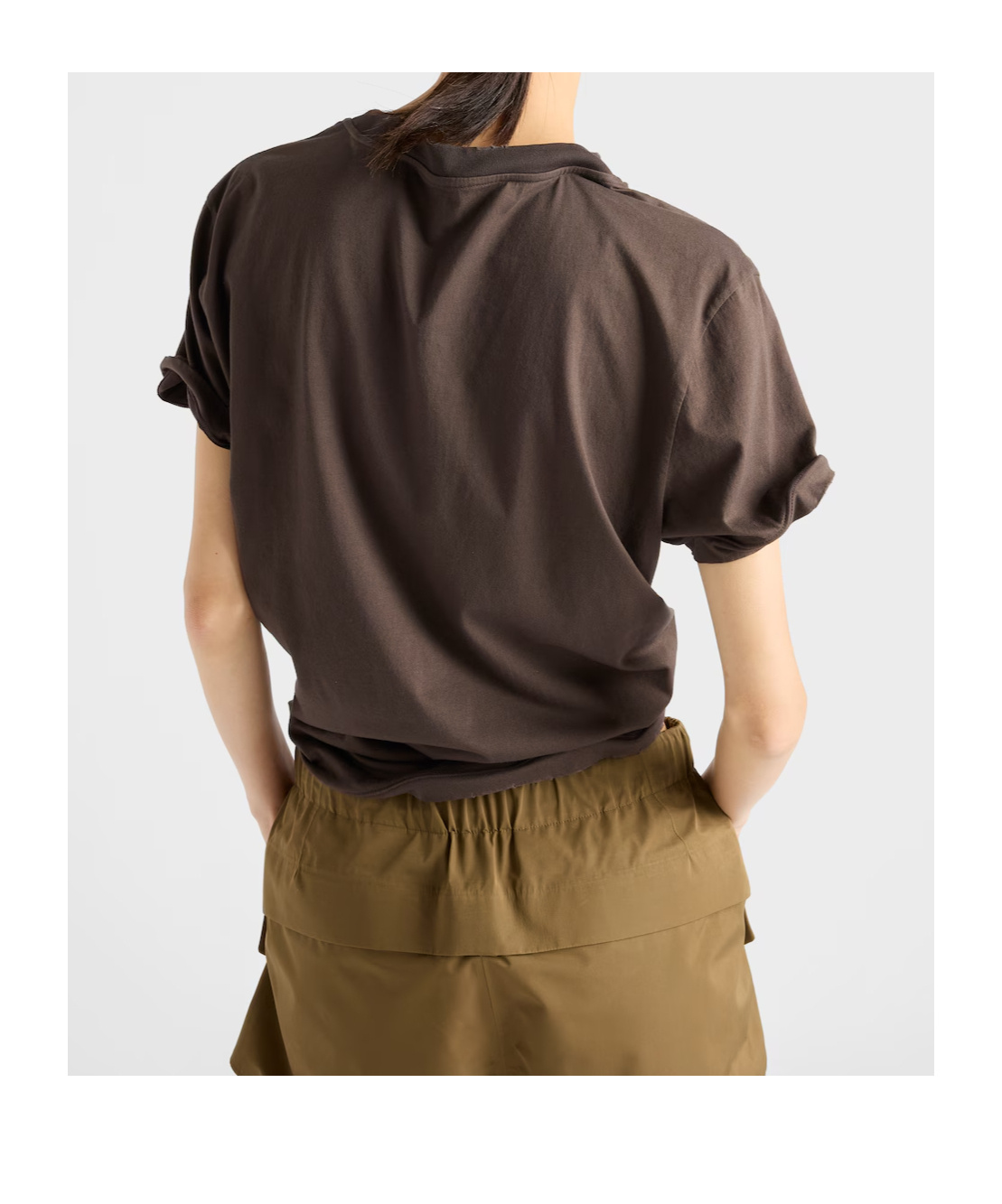 Prada Short-sleeved T-shirt In Brown