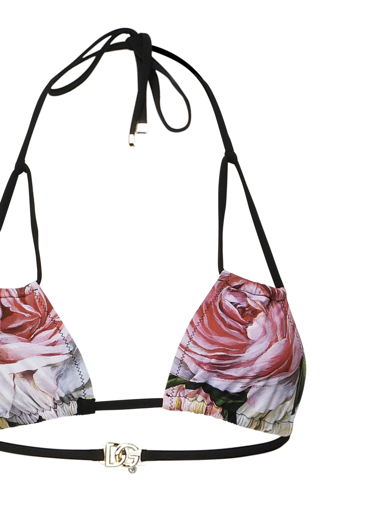 Dolce & Gabbana Dolce  Gabbana Floral Printed Logo Plaque Bikini Set In Multi