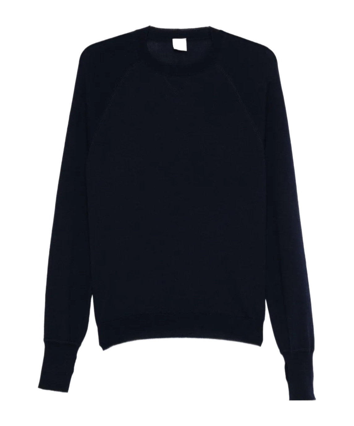 Eleventy Ribbed Crewneck Raglan Sweater With Long Sleeves In Black