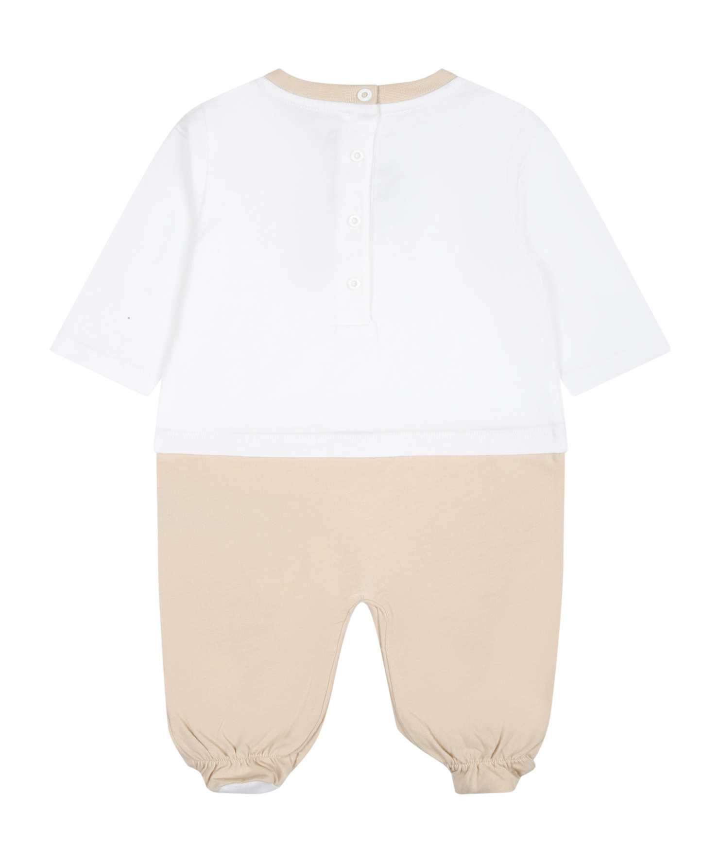 Balmain Round Neck Jumpsuit In White