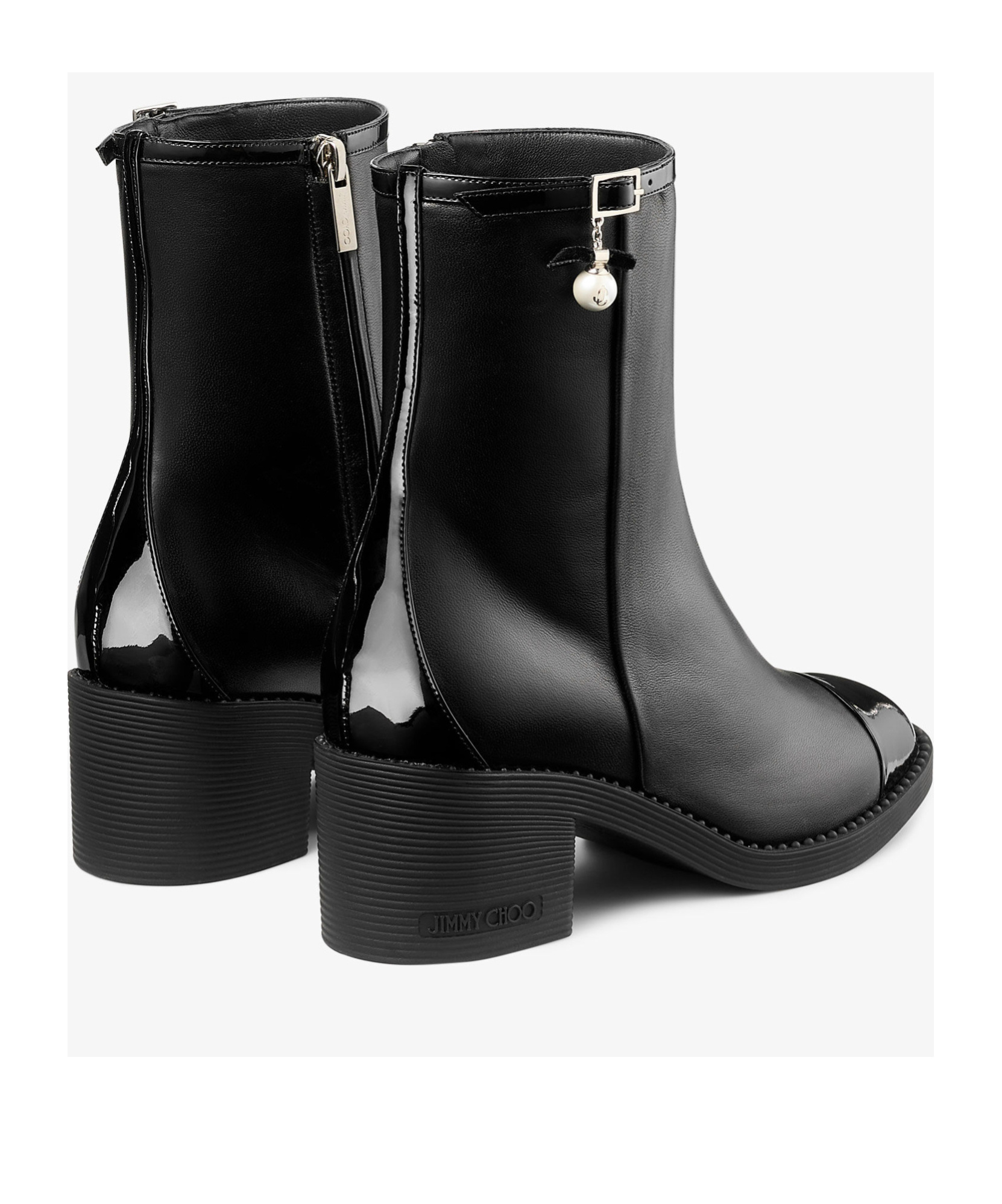 Jimmy Choo Zipper Ankle Boots In Black
