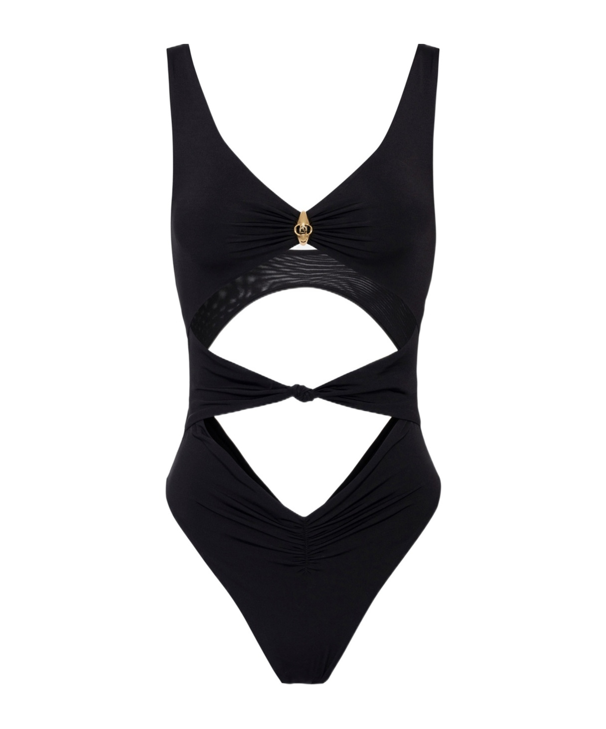 ELISABETTA FRANCHI KNOT-DETAIL SWIMSUIT