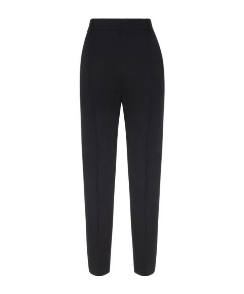 Pinko Slim-cut Cropped Trousers In Black