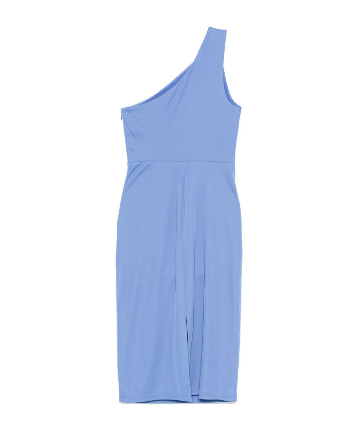 Shop Ralph Lauren One-shoulder Midi Dress In Cornflower Blue