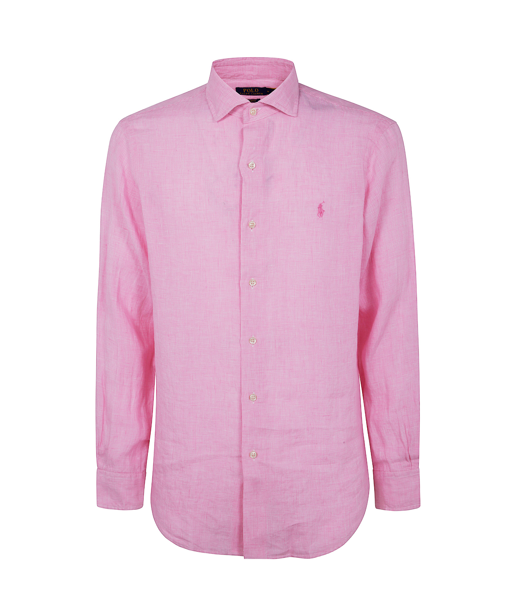 Shop Polo Ralph Lauren Linen Shirt In Pink White