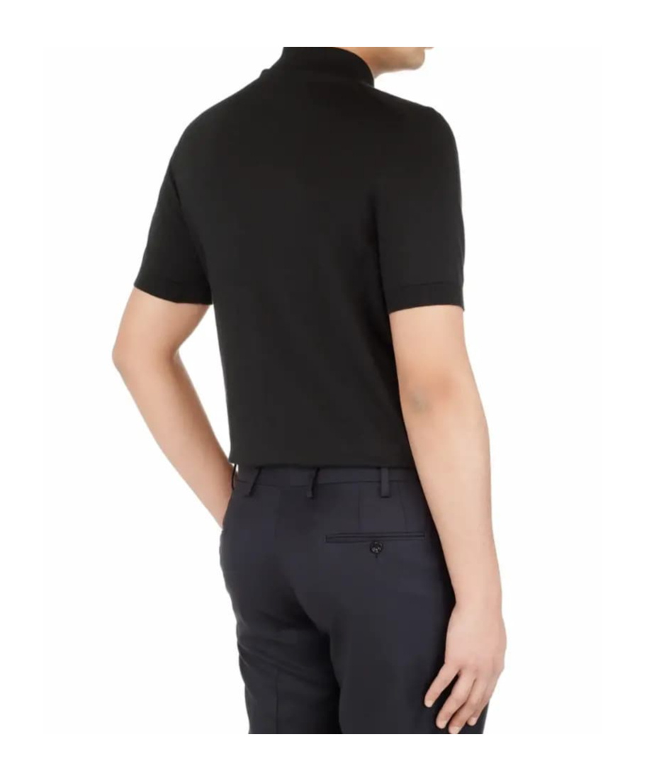 Fedeli Cotton Polo In Black