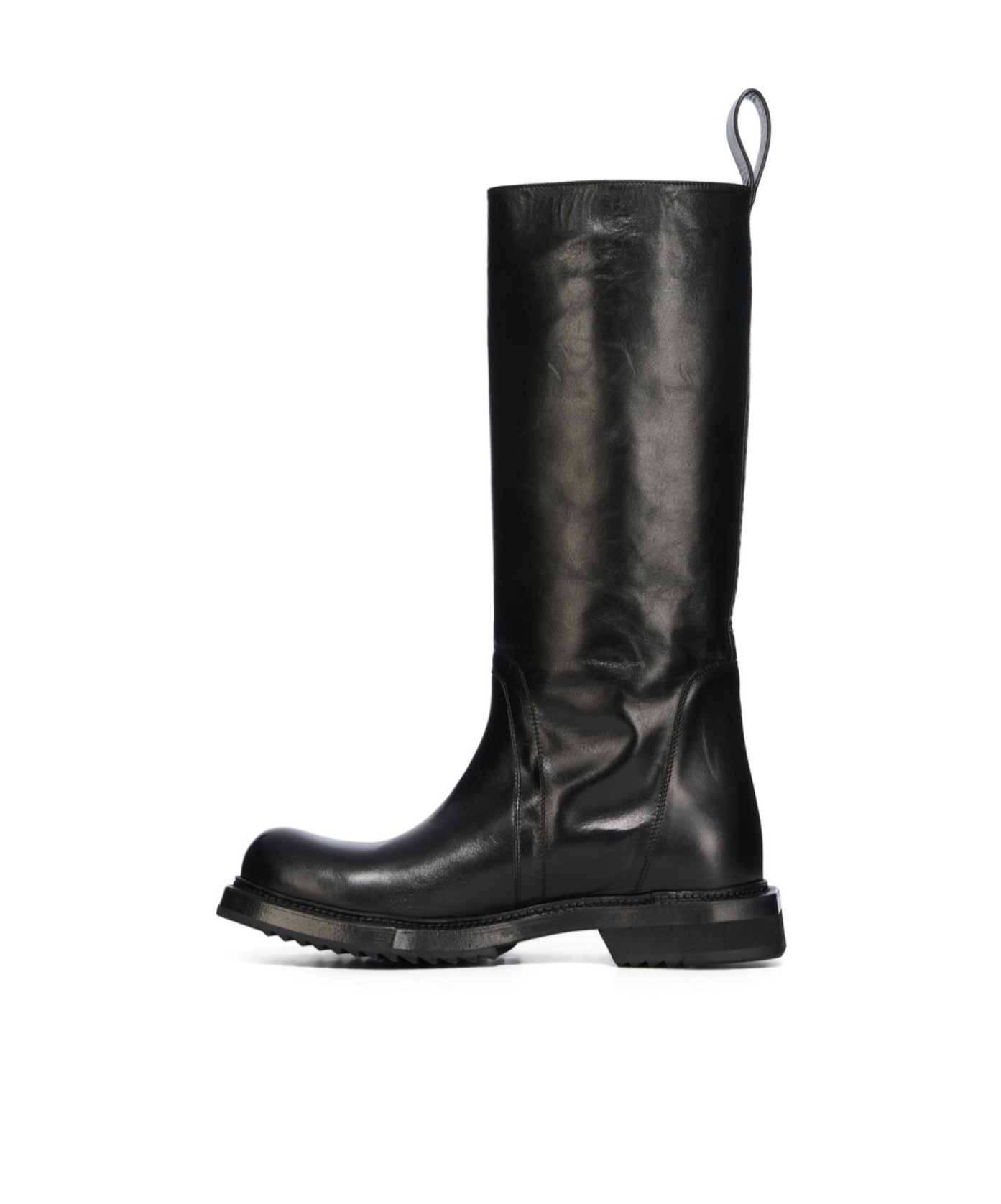 Rick Owens Round-head Boots In Black