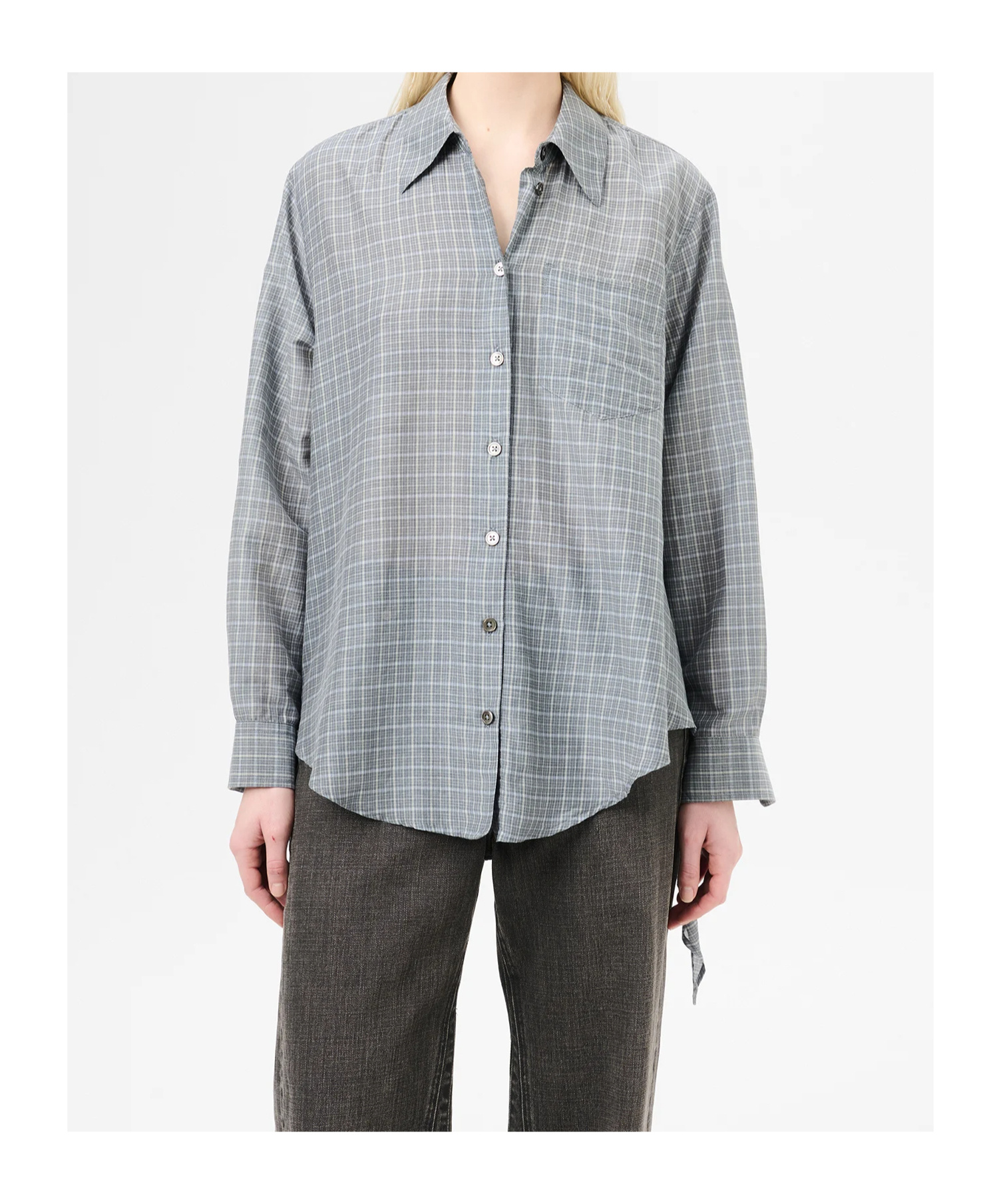 Shop Our Legacy Apron Shirt In Picnic Check Cotton Silk
