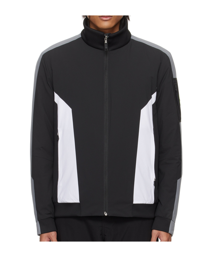 Hugo Boss Branded Sleeve Pocket Spliced Cotton Suit In Black