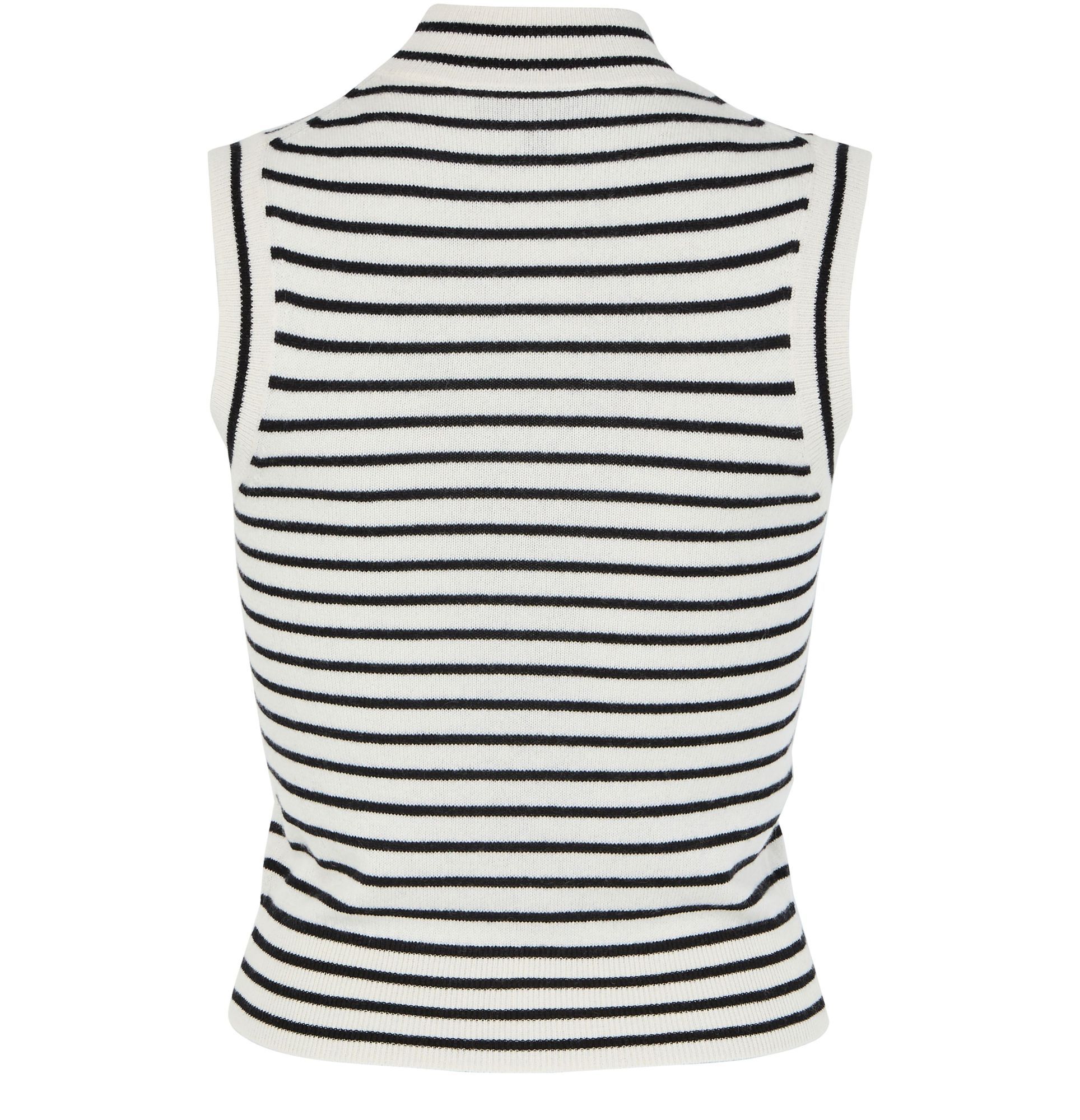 Nili Lotan Striped Vest In White