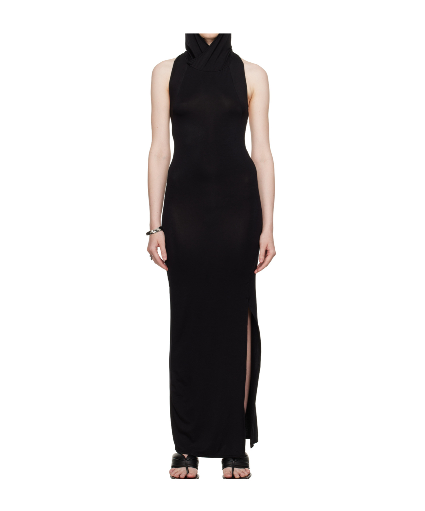 Post Archive Faction (paf) Black 6.0 Right Midi Dress In Black