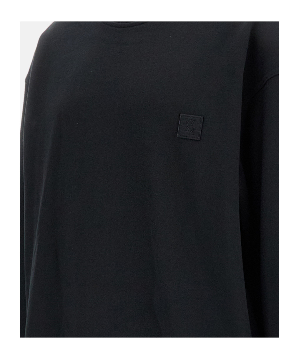 Wooyoungmi Logo-patch Long-sleeved Sweater In Black
