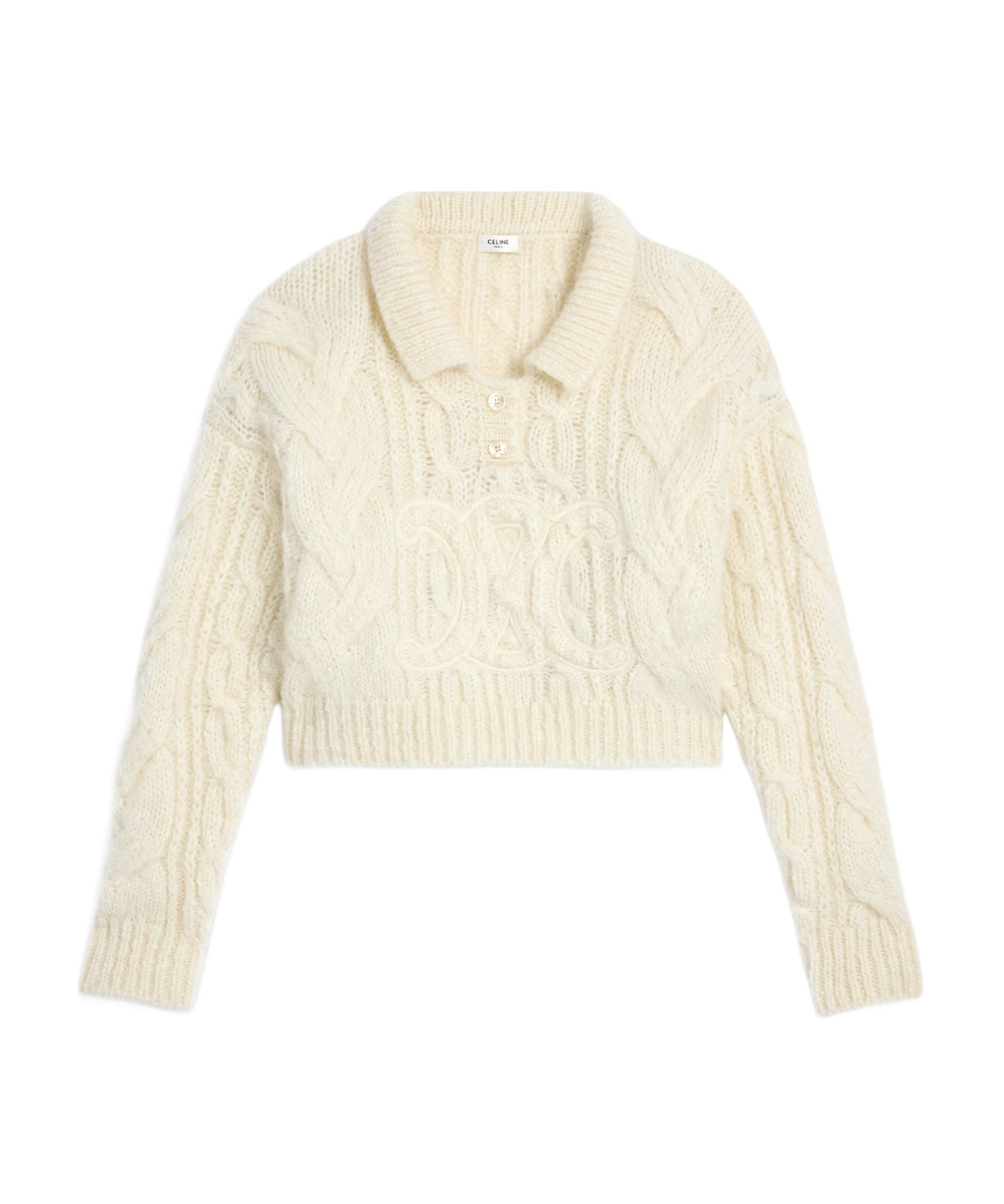 Celine Sweater In Aran Mohair And Wool In Neutral