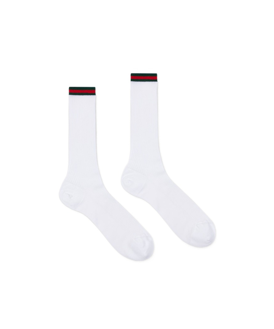 GUCCI COTTON BLEND SOCKS WITH WEB