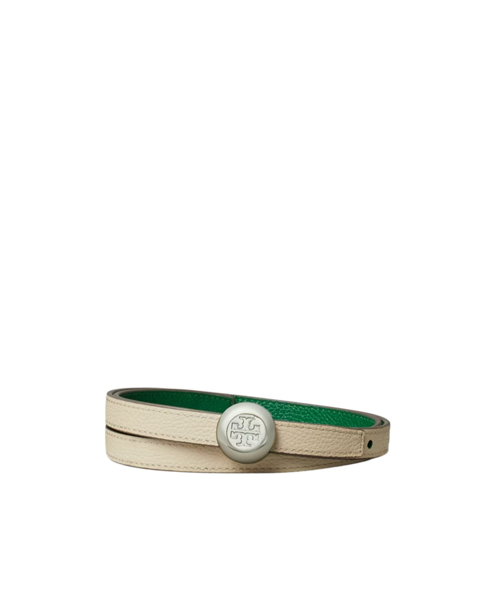 Tory Burch Romy Reversible Belt In Green