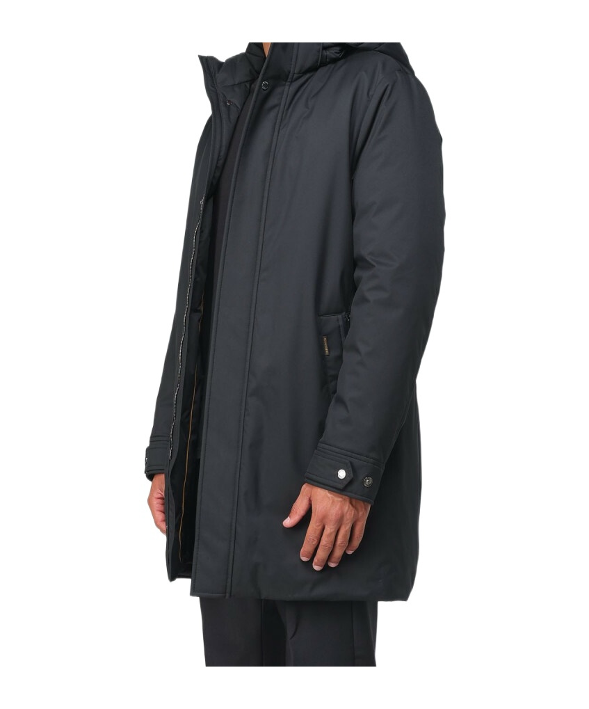 Moorer Raffaello Hooded Coat In Black