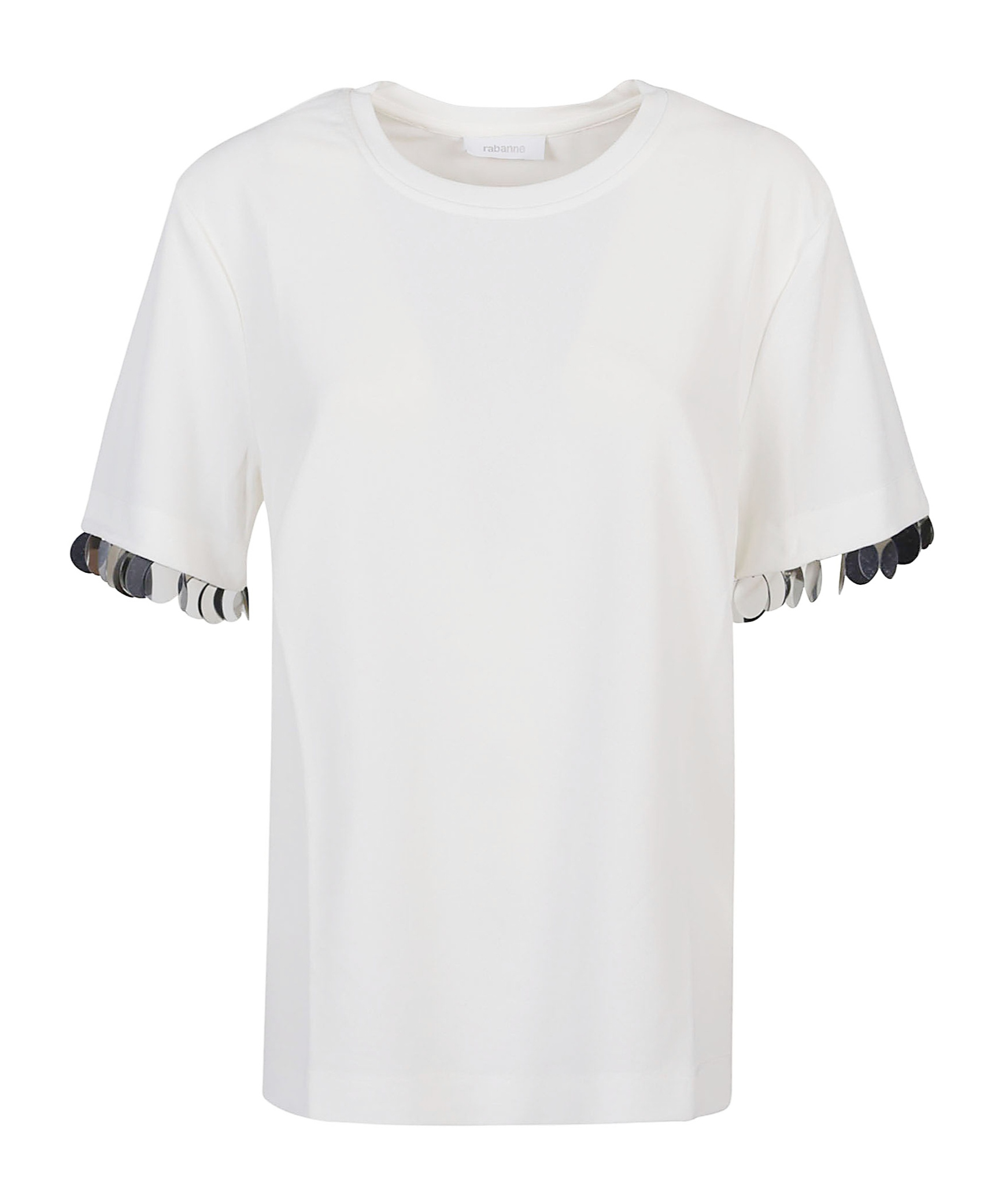 Rabanne Sequin-embellished T-shirt In White