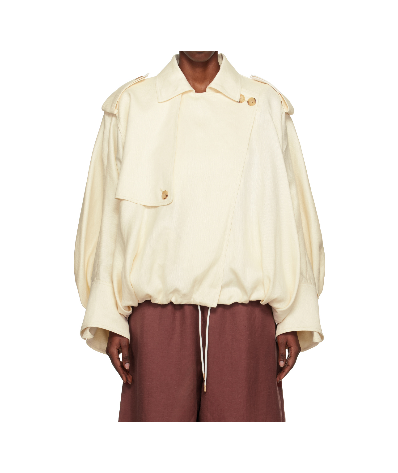 Gabriela Hearst Long Sleeve Casual Jacket In Neutral