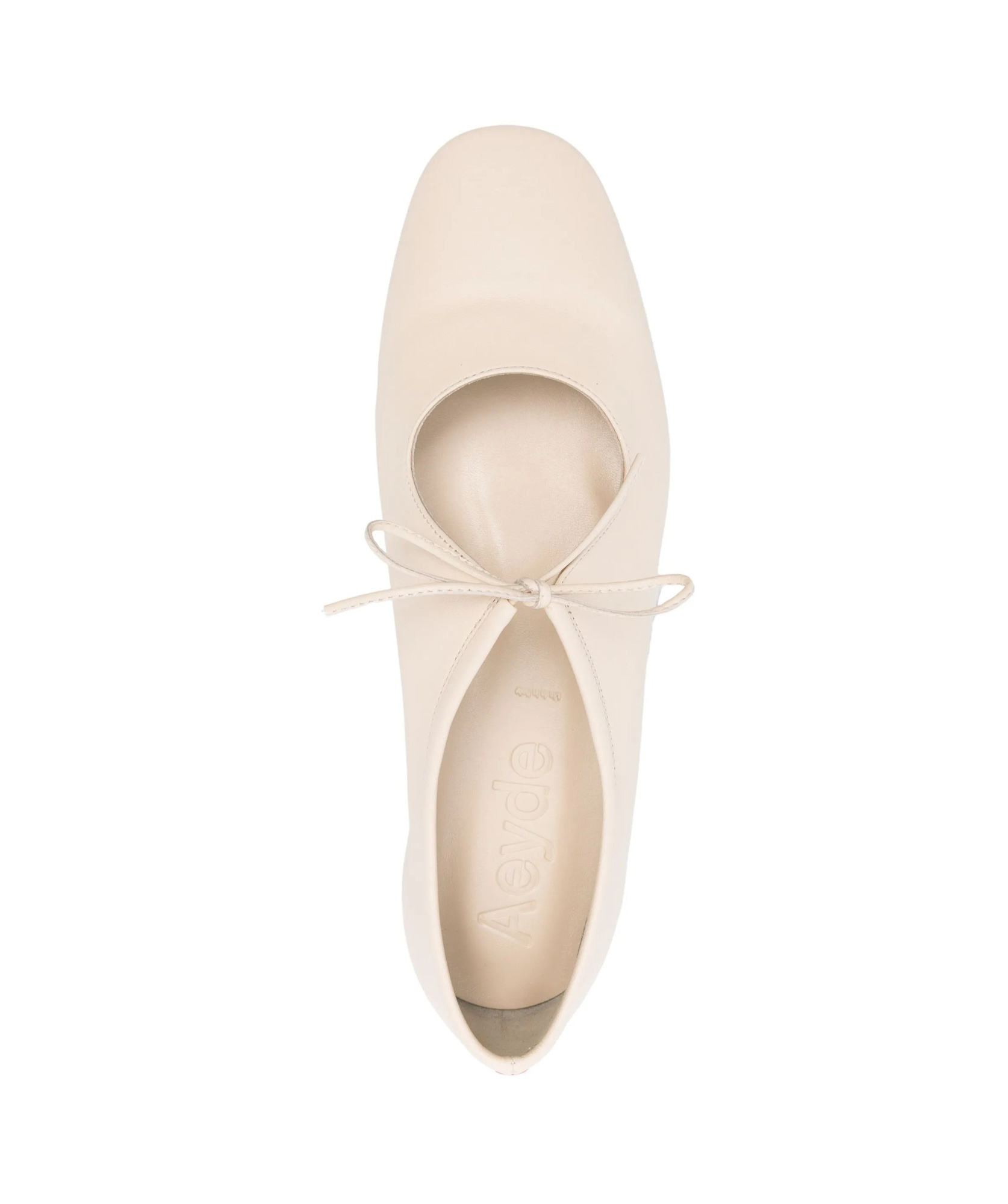 Aeyde Leather Ballet Flats In White