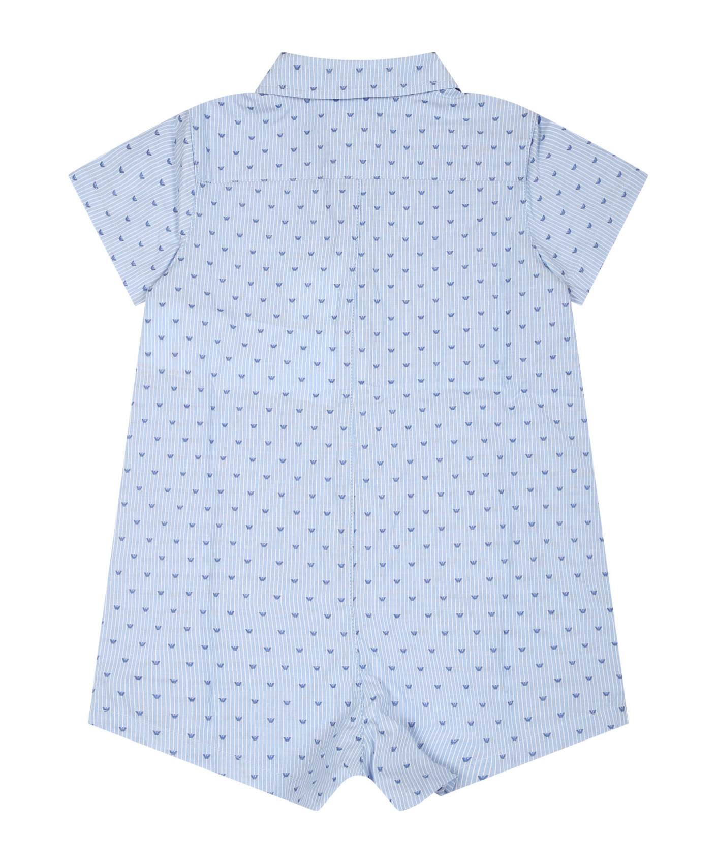 Emporio Armani Short-sleeved Jumpsuit In Blue