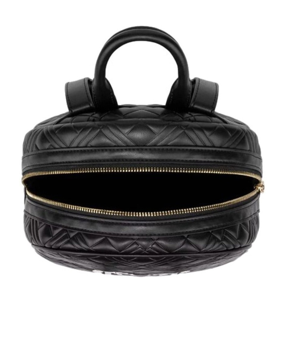 Moschino Logo Backpack In Black