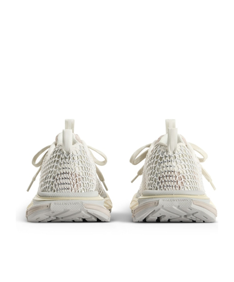 BALENCIAGA MEN'S 3XL FISHNET TRAINERS IN EGGSHELL
