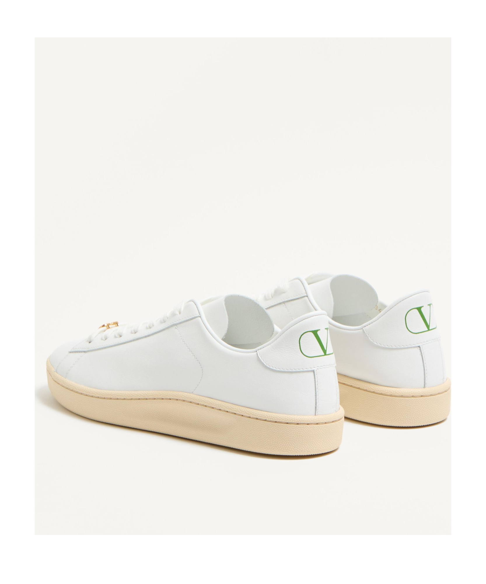 Valentino White Leather Vlogo Signature Sneakers In White