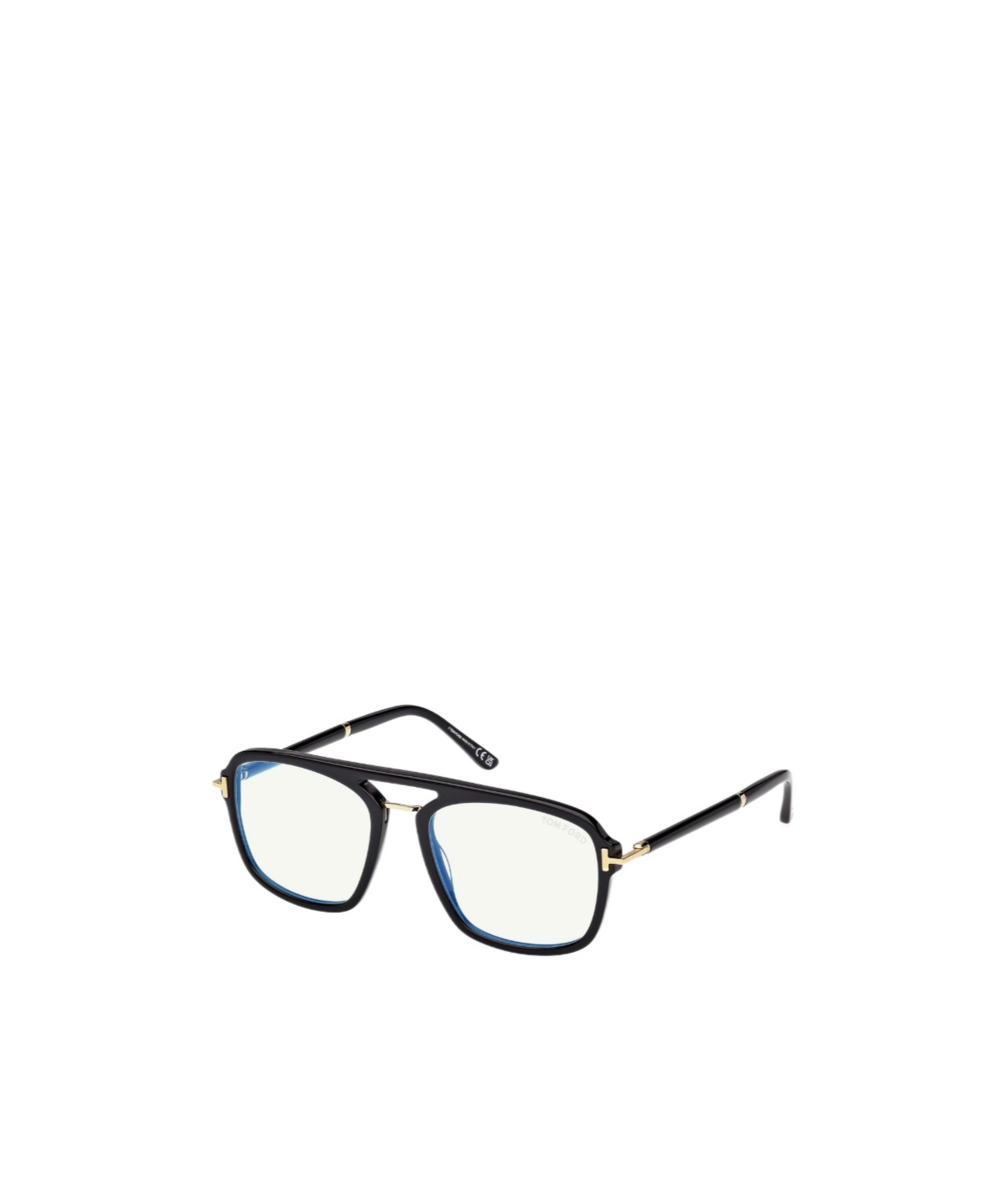 Tom Ford Hinge-detail Double-bridge Glasses In Black