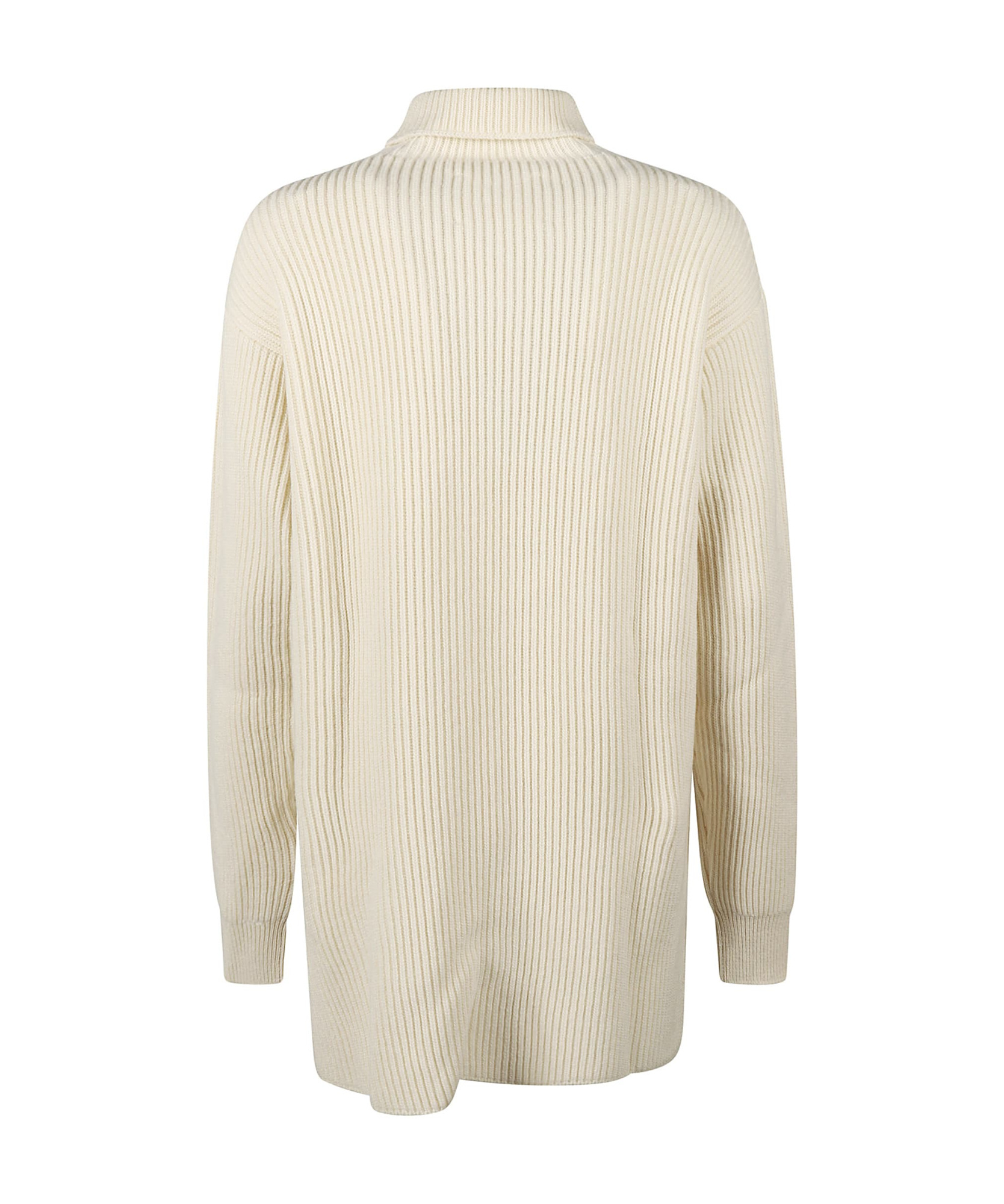 Jil Sander Ribbed High-neck Jumper In Nude