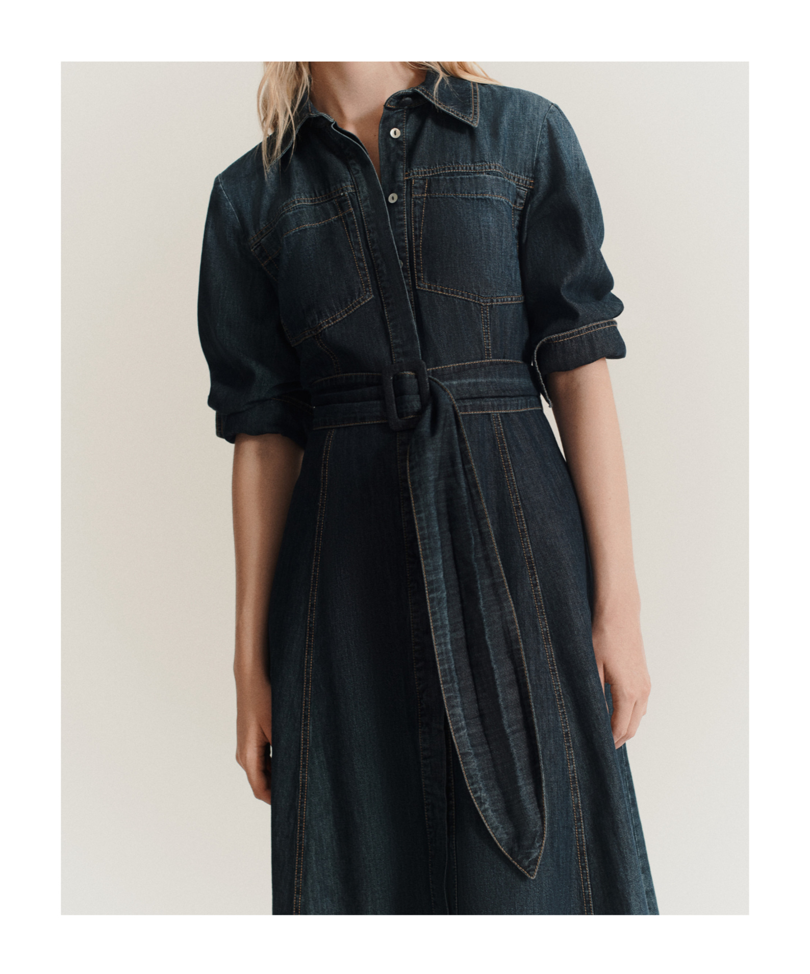 Shop Marella Denim Shirt Dress