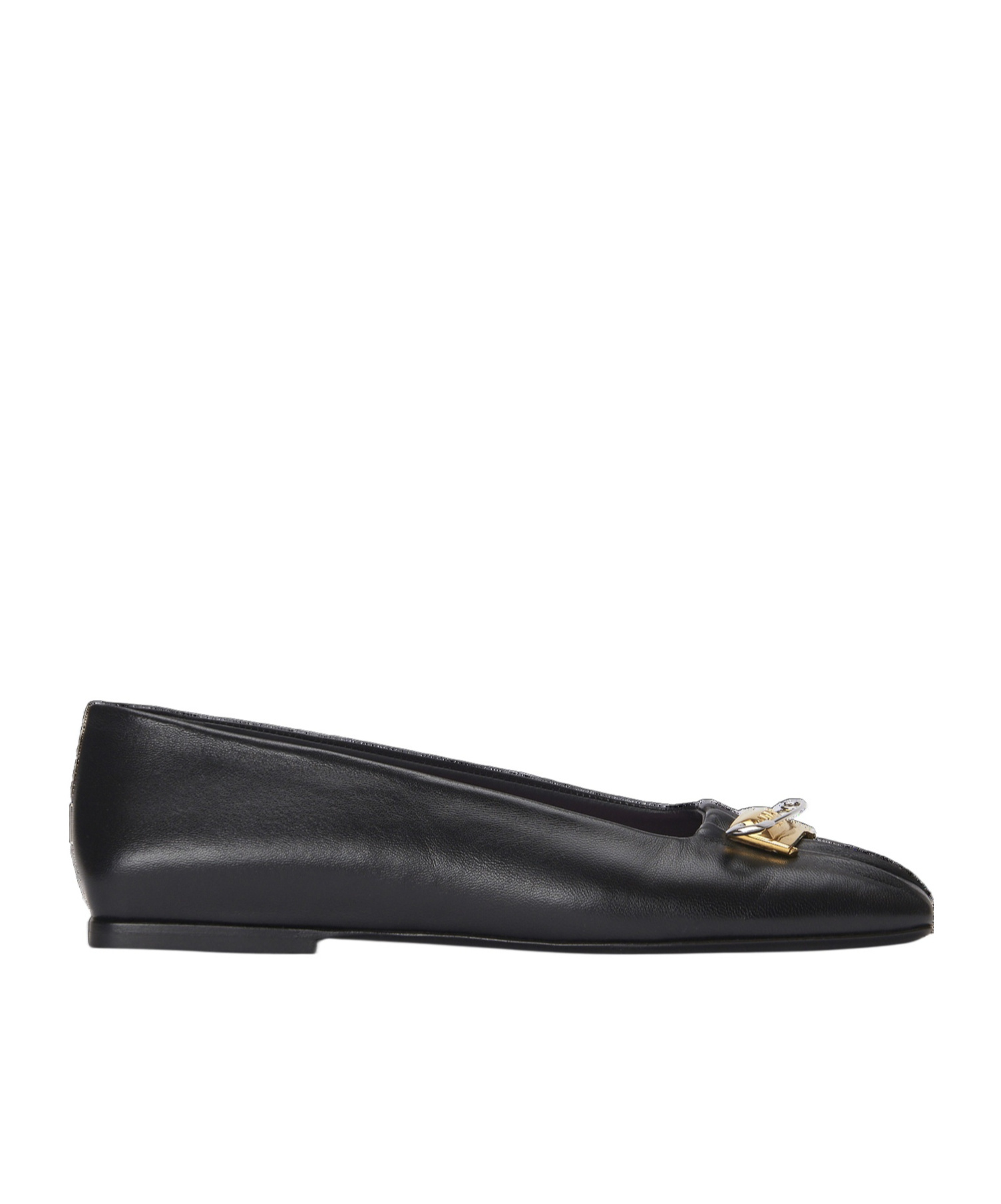 Balmain Square-toed Ballet Flats In Black
