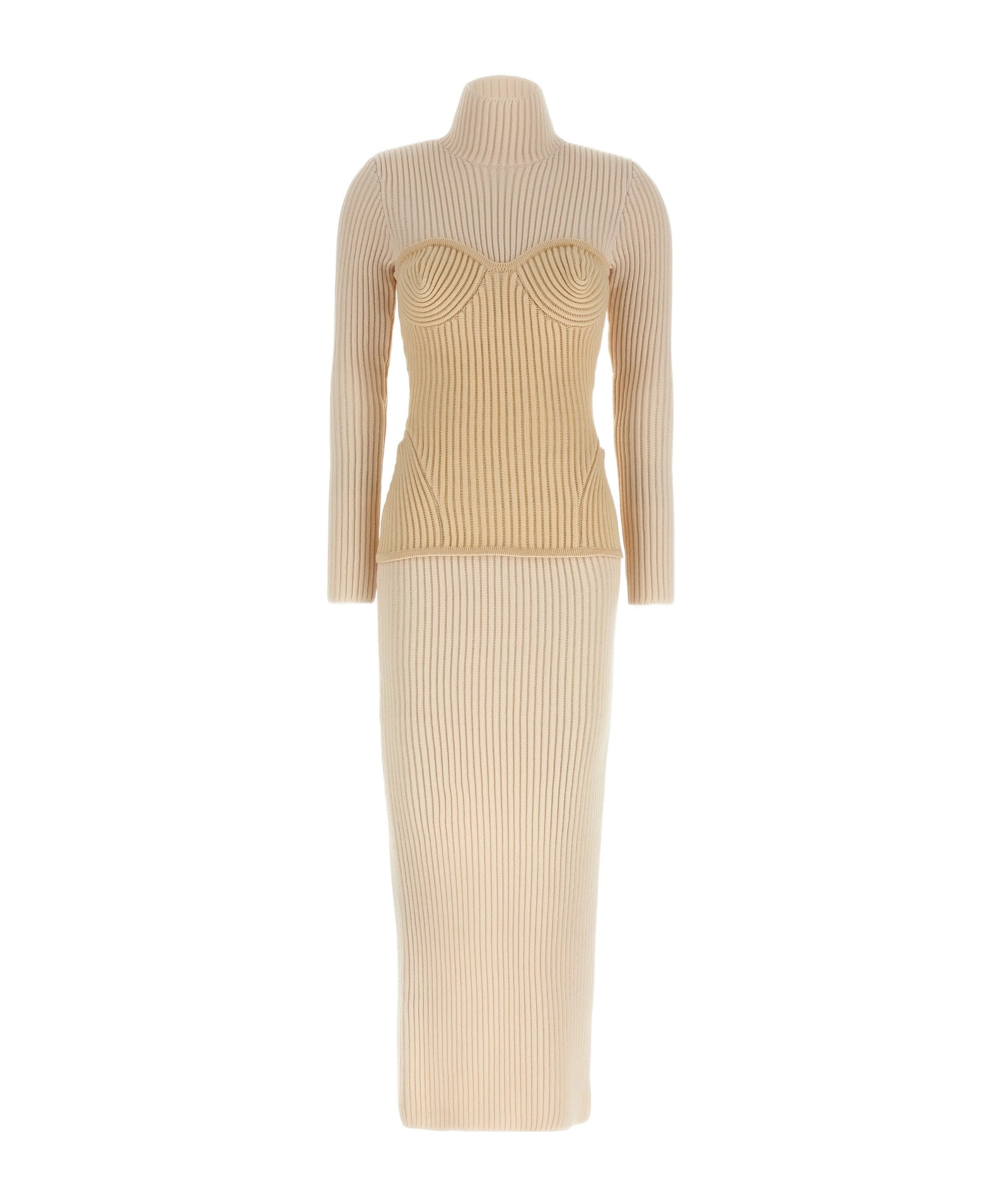Jean Paul Gaultier Ribbed-knit Corset Dress