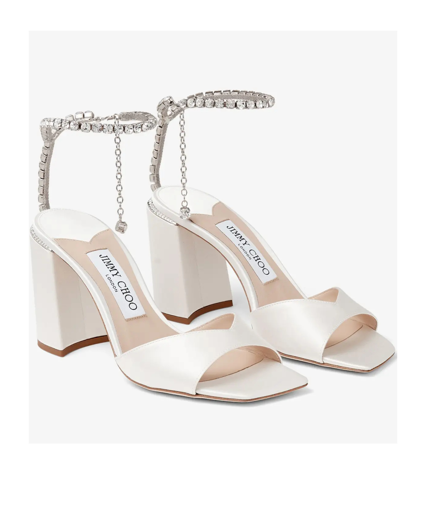 Jimmy Choo Thick-heeled Sandals In White