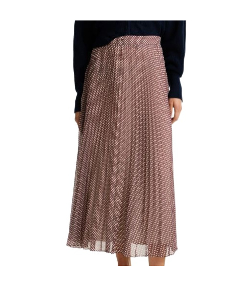 Tommy Hilfiger Pleated Skirt In Brown