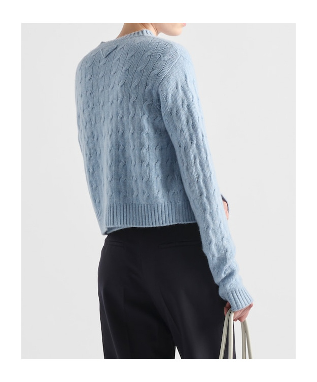 Prada Woman Blue Knitwear In Blue