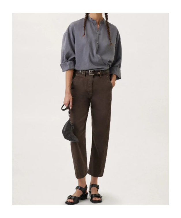 Lemaire Four-pocket Straight Trousers In Brown