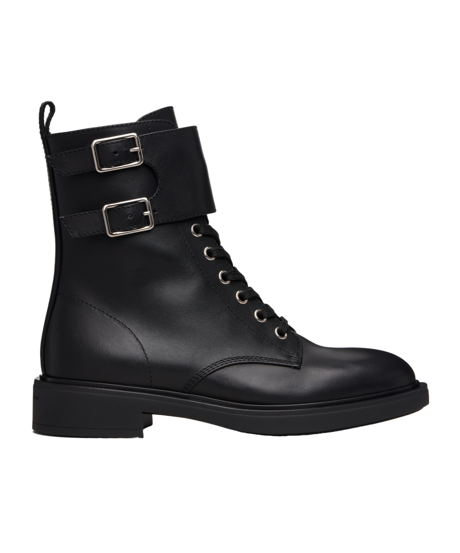 Gianvito Rossi Ripley Leather Combat Boots In Black