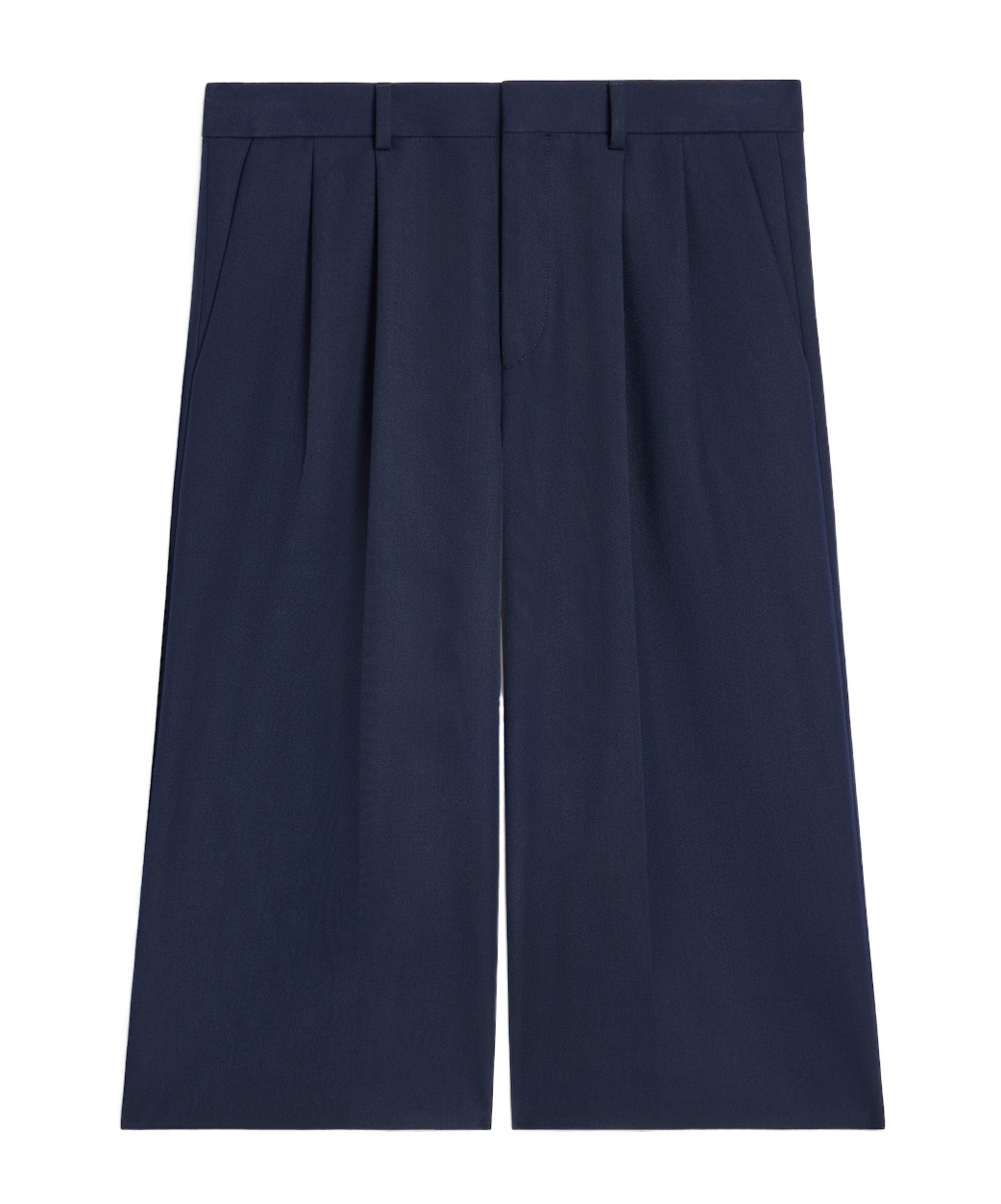 Celine Bermudas In Cotton And Wool Gabardine In Blue