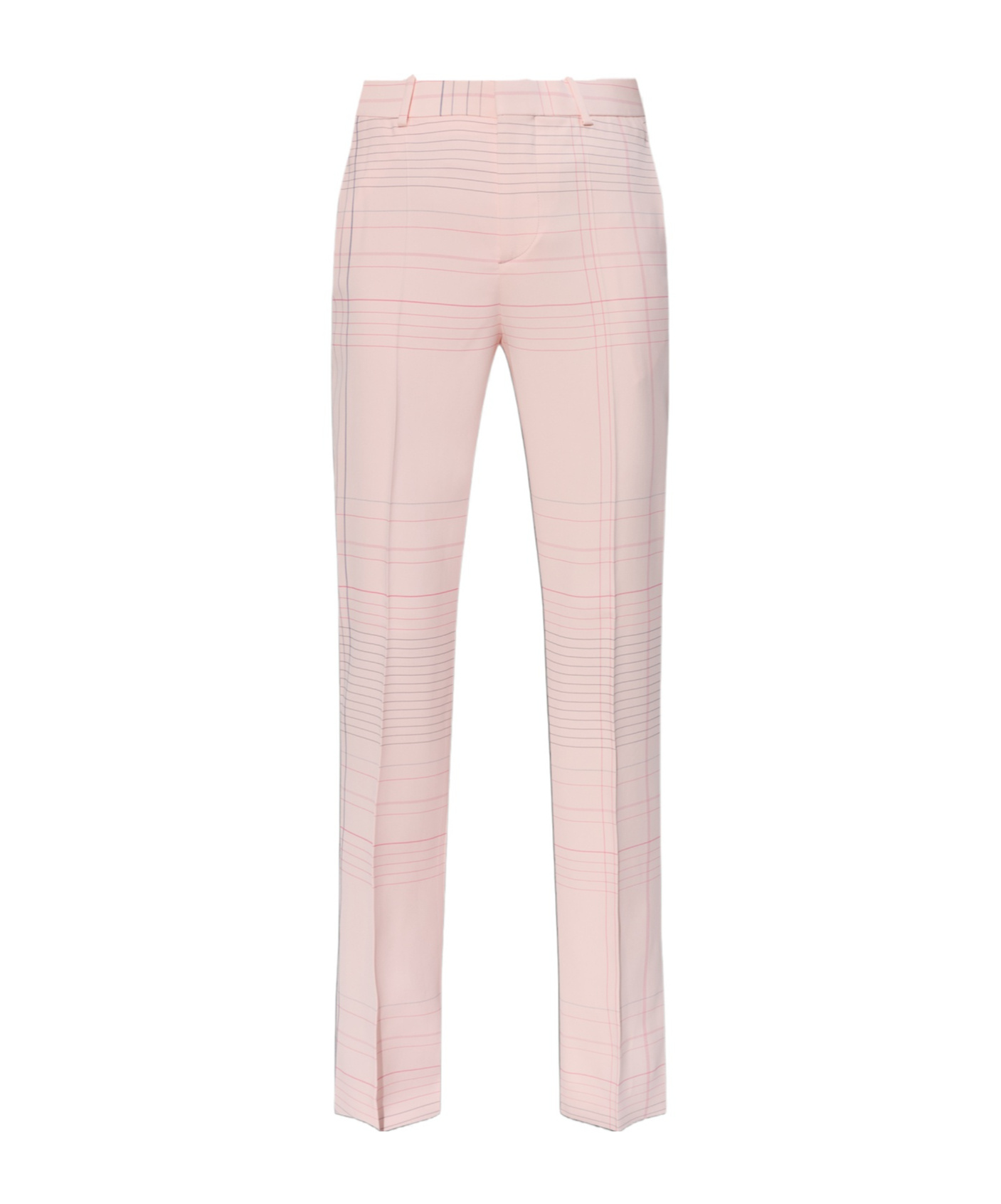 Bottega Veneta Notebook-pattern Flared Pants In Nude