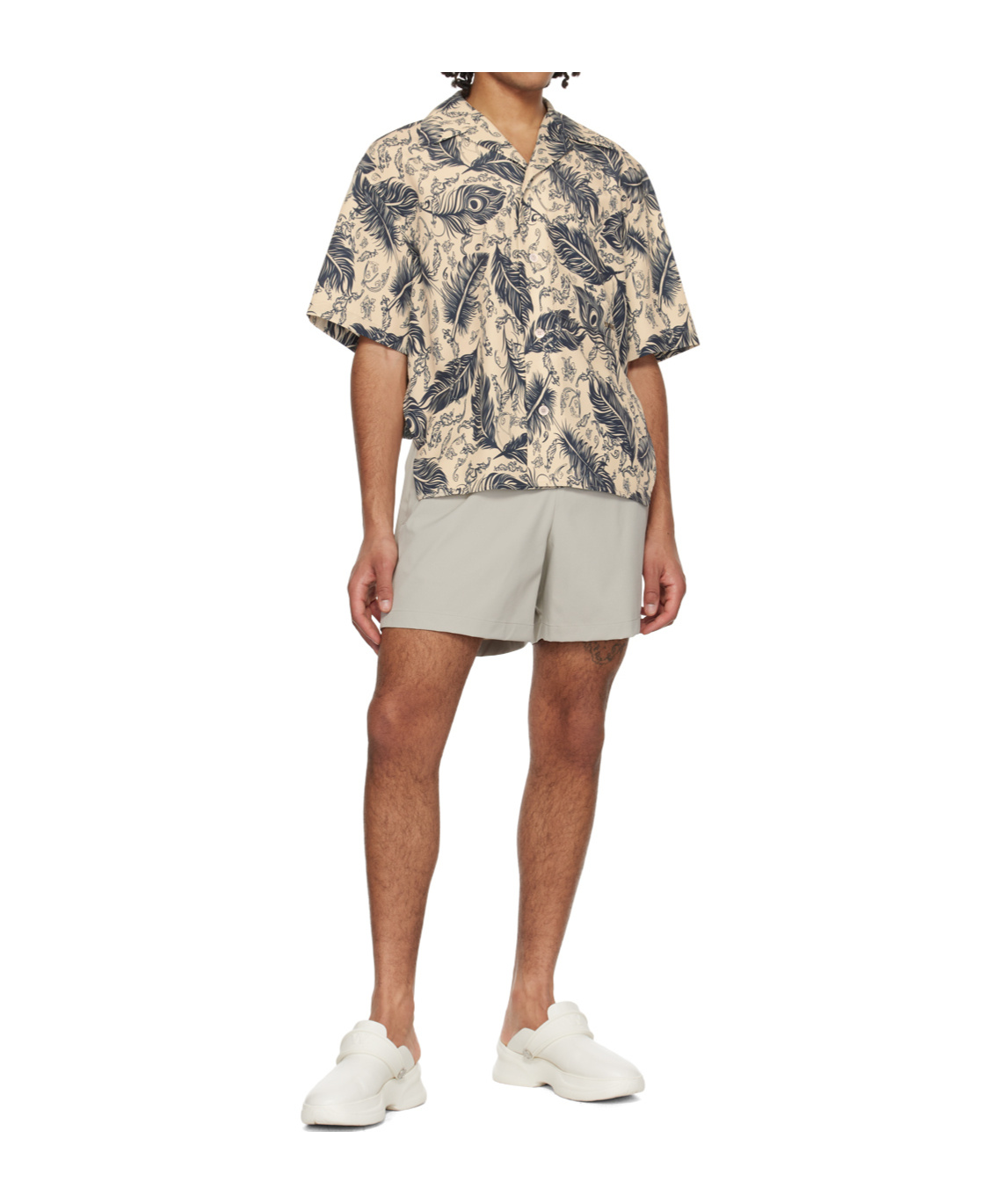 Wooyoungmi Gray Drawstring Shorts In Neutral