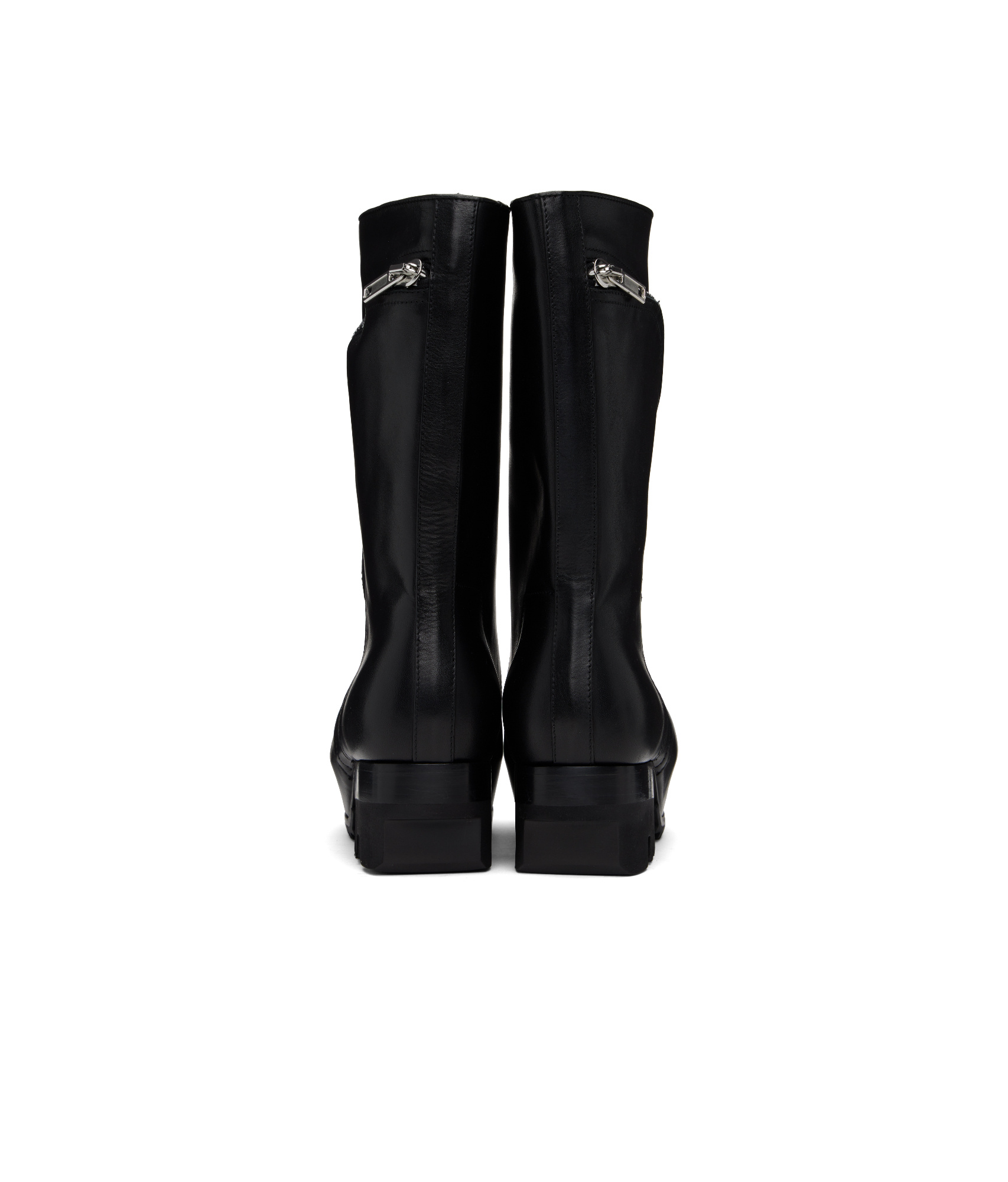 Rick Owens Black Hollywood Bauhaus Ballast Pull Boots In Black