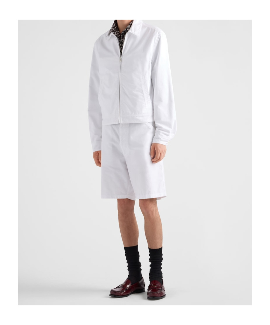 Prada Long Sleeve Casual Jacket In White