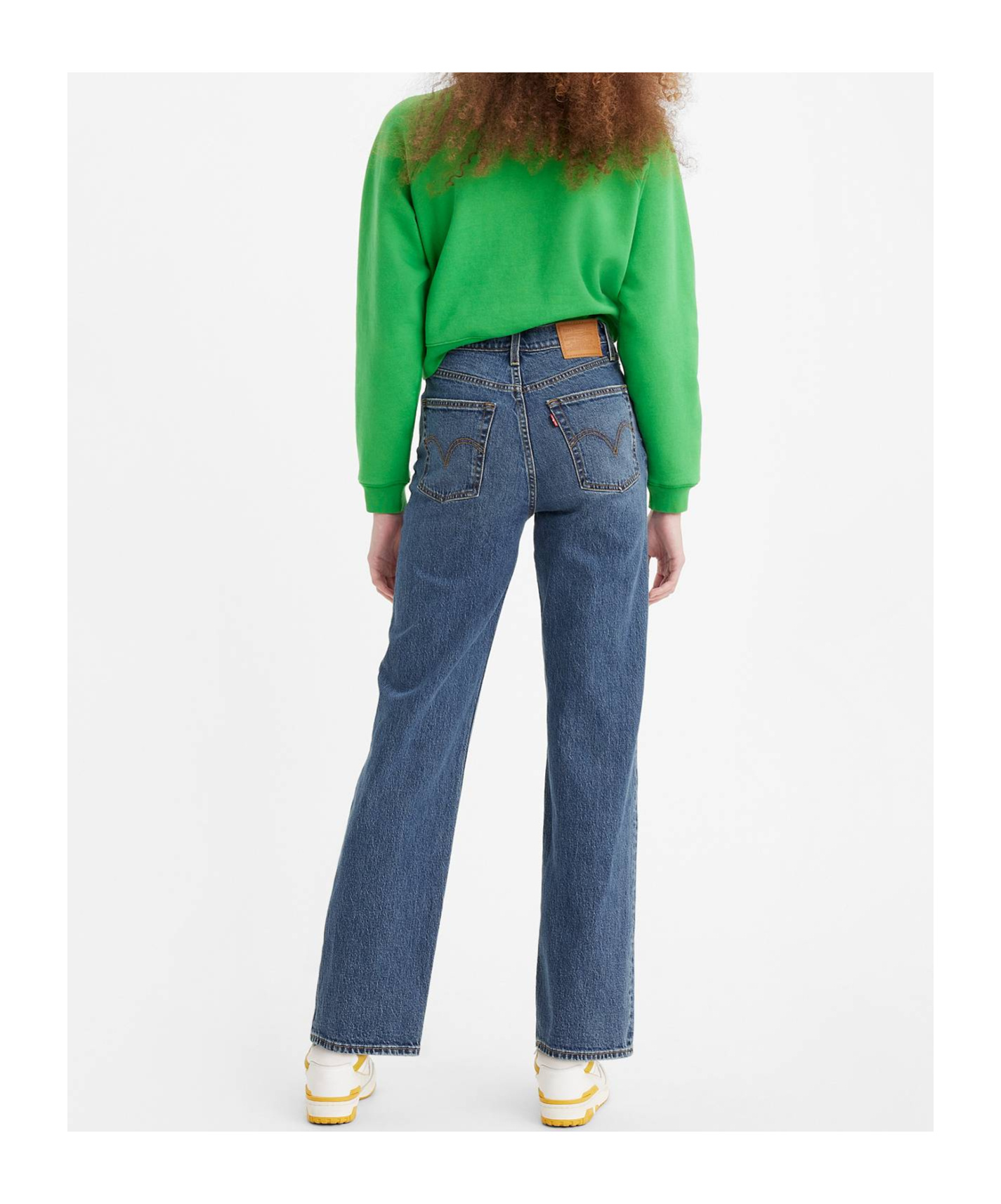 Shop Levi's High-rise Denim Pants In Blue