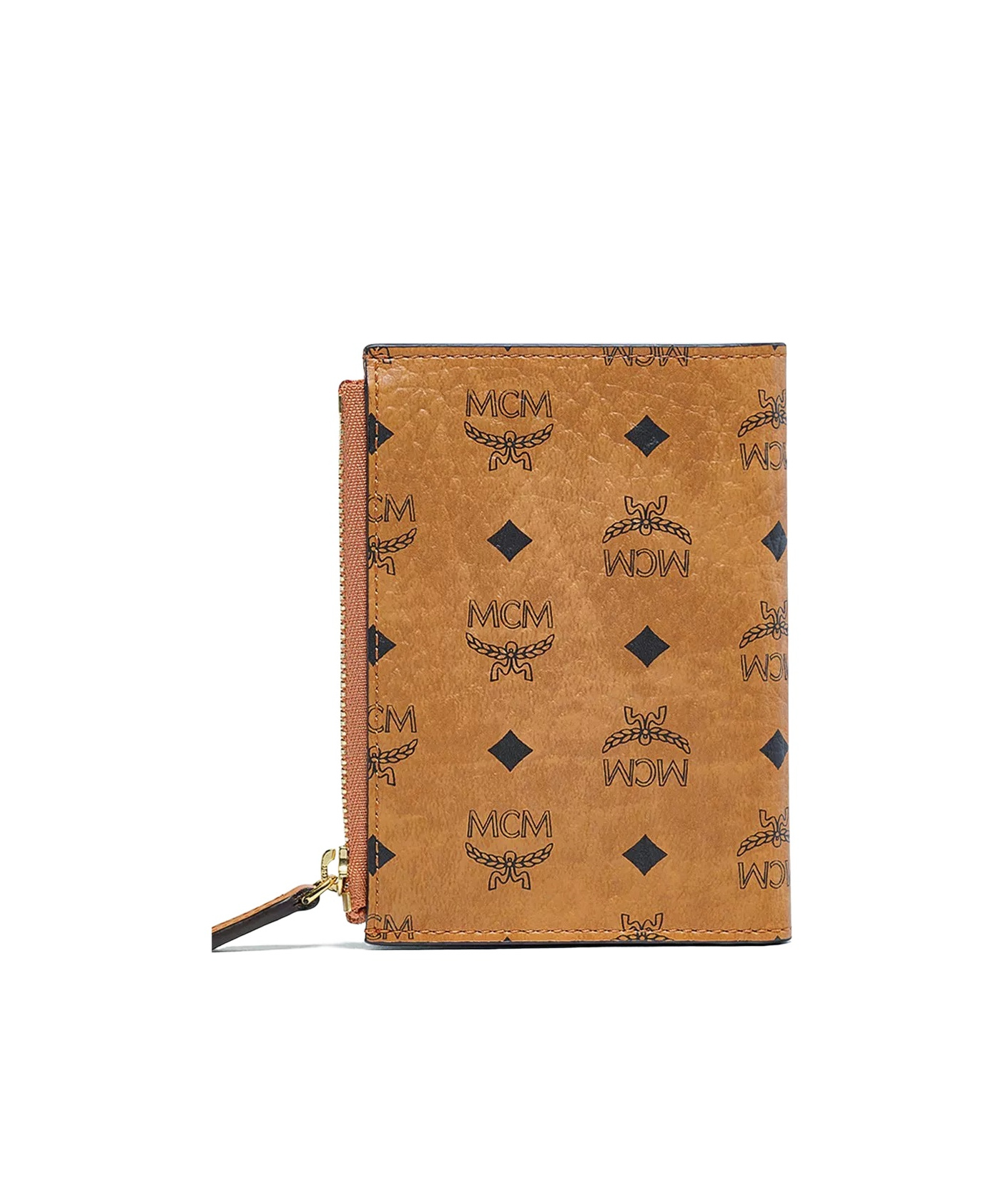 Mcm Bifold Zip Card Wallet In Visetos Original In Multi