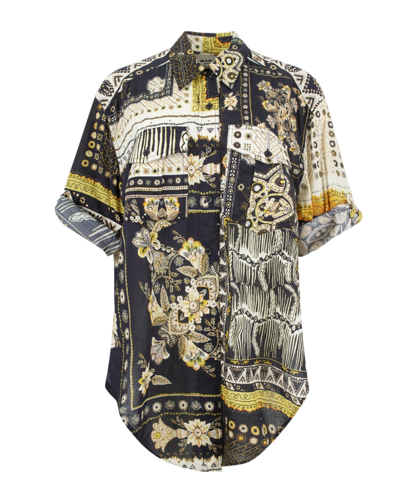 ISABEL MARANT ÉTOILE ISABEL MARANT ÉTOILE ALL-OVER PATTERNED BUTTON-UP SHIRT