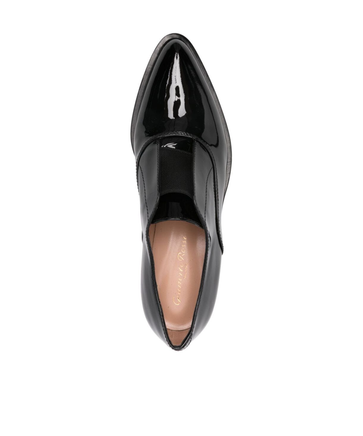 Gianvito Rossi Patent Leather Lace-up Shoes With Low Block Heel In Black