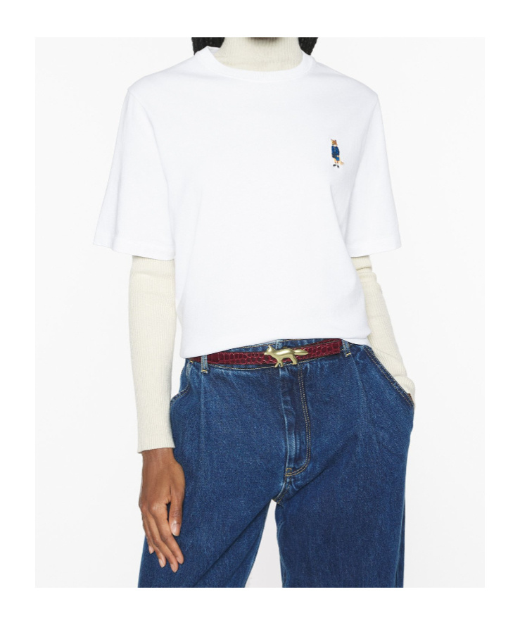 Maison Kitsuné Dressed Fox Comfort Tee-shirt In White